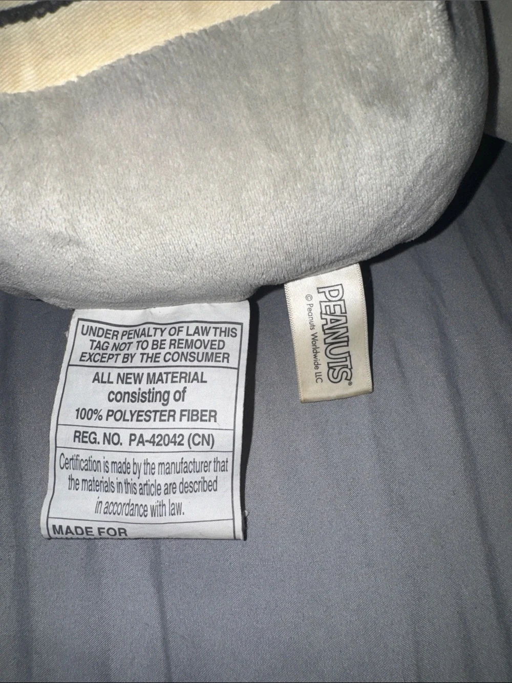 HALLMARK PEANUTS SNOOPY PLUSH PILLOW